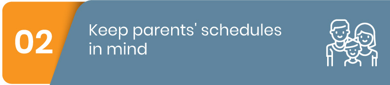 Learn how to account for parents' schedules in your afterschool program management.