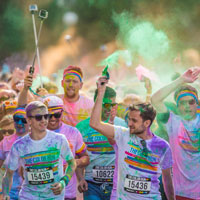 Color runs are a creative school fundraising event that kids will look forward to.