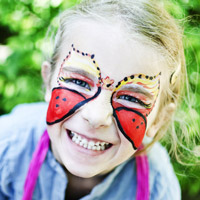 Face painting is a top creative fundraising idea for kids.