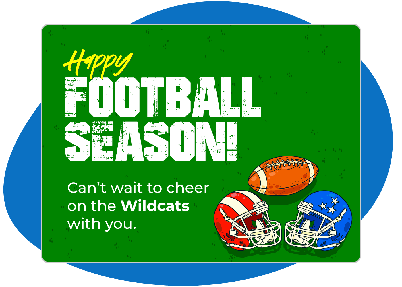 An example eCard you could offer donors as part of an eCard football fundraiser