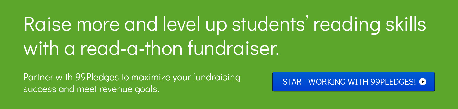 Boost your students’ reading abilities and reach your fundraising goals by using 99Pledges’ fundraising software for your read-a-thon.