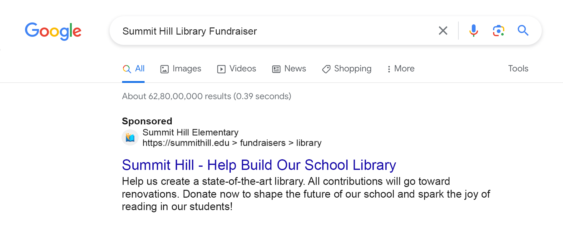 Create Google Ads to promote your school’s fundraisers and drive more donations.
