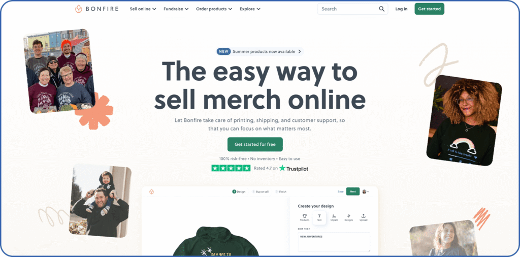 Bonfire homepage