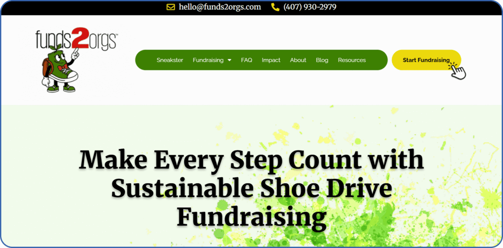 Funds2Orgs homepage