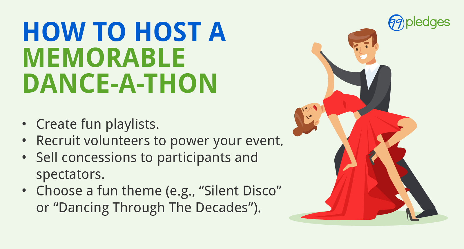 Tips for hosting a Dance-a-thon as your next PTO fundraiser, written above.